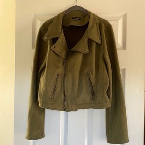 Women’s Size XL Olive Shinestar Moto jacket NWOT Never worn